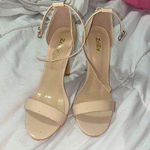 Tan high heels